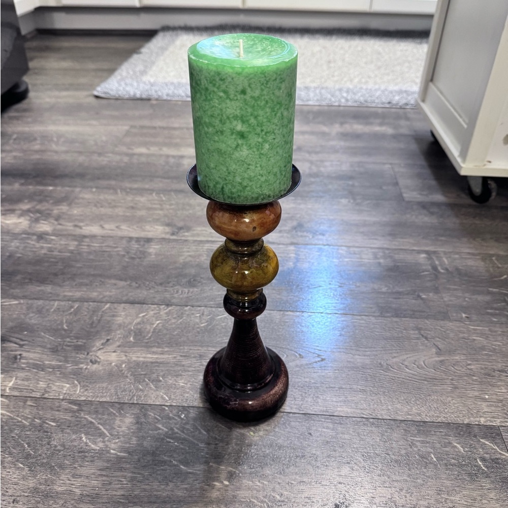 Decorative Candleholder and Candle‎